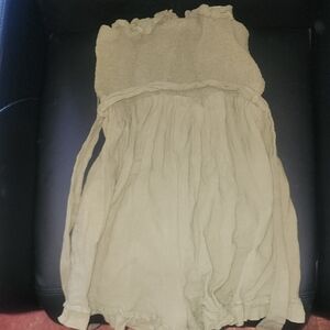 Khaki Strapless Romper